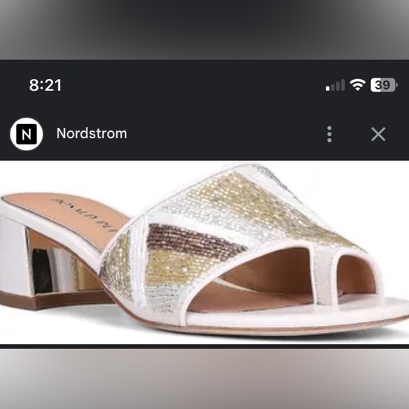 Donald pliner melrose sandal beaded heel 6.5 $200 formal party classic fall - Picture 1 of 4